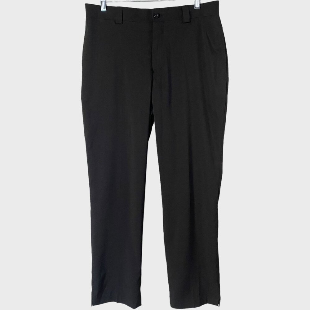 Slazenger Performance Straight-Leg Golf Pants Mens 32X30 Black Athletic Trousers